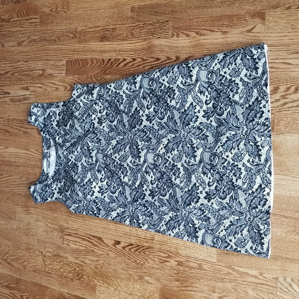 (12) Van Heusen Studio Printed Dress 100% Cotton Lined Cottagecore Garden Girl